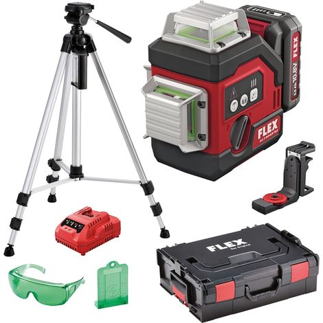 Flex 360° Kreuzlinien-Laser mit Empfängermodus ALC 3/360-G/R 12 Akku/Ladegerät/Stativ