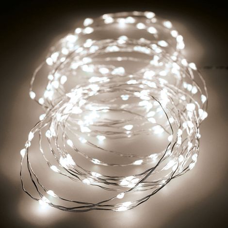 Guirlande micro led clignotante 12m 180leds lumière chaude (1/3)