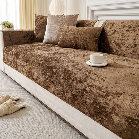 Sofabezug Luxus Sofabezug Möbelbezug Sofabezug Sofaschutz Schützt das Sofa vor Hunde und Katzenhaaren Haustierteppich Kaffeebraun, 90 x 120 cm (1/3)