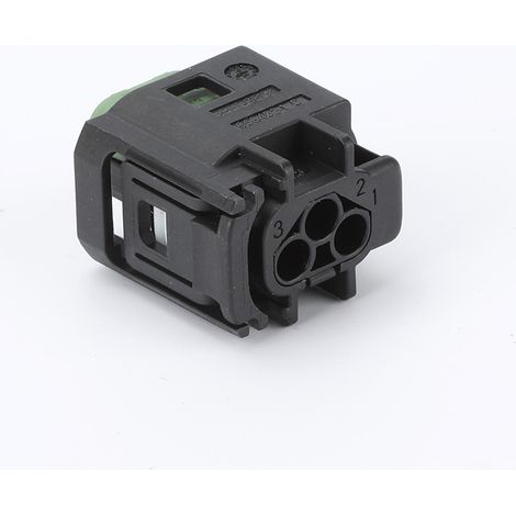 3-poliger grauer Clip-Kfz-Kabelbaumstecker, wasserdichter Stecker 968402-1, Kunststoffgehäuse, ummanteltes Kabel (1/4)