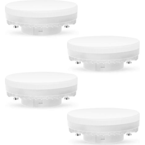 Ampoule GX53 LED 7W 3000K,Blanc Chaud,Non Dimmable Gx53 Eclairage,Pas de Scintillement,Remplace 50W Ampoules Halogènes GX5.3 ou CFL 9W 13W lampe,560Lumens,Angle 120 Degrés,Lot de 4