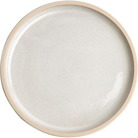 Assiettes plates bord droit blanc Murano Canvas 25 cm (Lot de 6) - Ref FA329 - Olympia (1/5)
