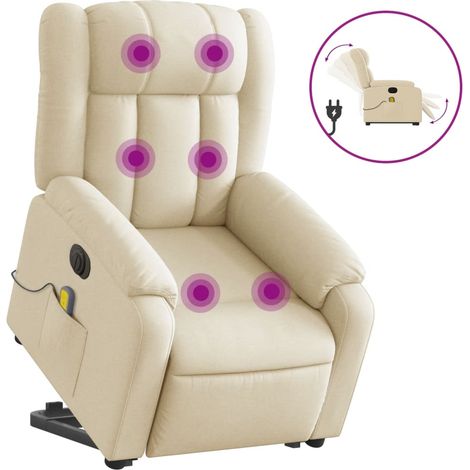 Maison Exclusive - Elektrischer Massagesessel mit Aufstehhilfe Cr