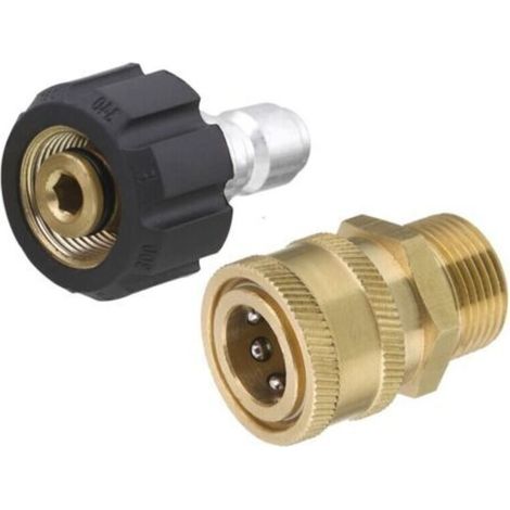 Zubehör für Hochdruckreiniger, Tool Daily Hochdruckreiniger-Adapterset, Schnellkupplungsset, M22 14 mm auf M22 metrische Verschraubung, 5000 PSI