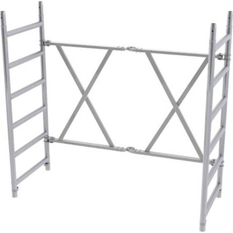 Günzburger Steigtechnik Unité de cadre pliable pour échafaudage pliant avec plate-forme triple 1,9 m - 027941 (1/2)