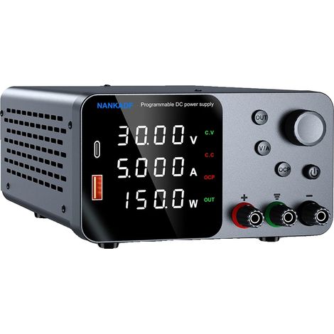 Alimentation électrique DC, Tension réglable, Charge rapide, TPS305 Noir (1/2)