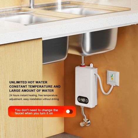 Calentador de agua eléctrico instantáneo SJLERST, 220 V, 3,4 kW, con conversión de frecuencia y temperatura constante. (1/3)