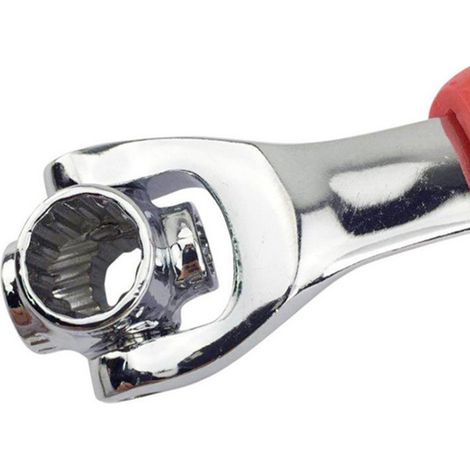 Clé à douille multifonction 48 en 1 double tête rotative 360° en acier 45 chromé avec manche caoutchouc, outil bricolage 1 pièce (1/5)