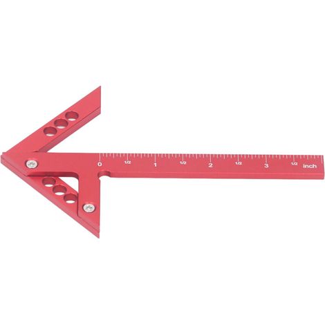 Regla de base central de 100 mm - Herramienta de medición de aleación de aluminio para carpintería, medición de centros y ángulos. (1/5)