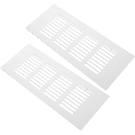 Rechteckiges Lüftungsgitter aus Aluminiumlegierung, 2 Stück, weiß, einfache Montage, für den Heimgebrauch, 20 x 8 cm (1/5)