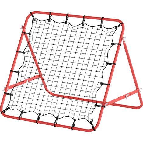 Rebondisseur métal angle réglable entraînement sport 96x80x96 cm Rouge (1/2)