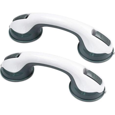 x Barres d'appui de douche mobiles en plastique sans perçage Barres d'appui de salle de bain Ventouse Poignées de baignoire Poignées antidérapantes (1/5)