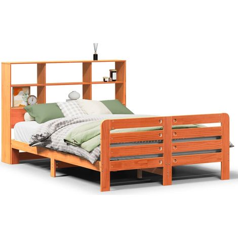 Maison Exclusive - Letto senza Materasso Marrone Cera 135x190 cm in Legno di Pino