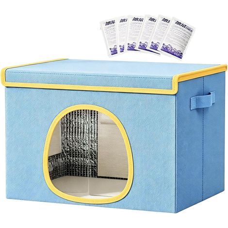 Abri Chat Rafraîchissant Intérieur Niche Chien Imperméable 50x40x36cm Nid Rafraîchissant Pour Chat Adapté Aux Parents D'Animaux, Amoureux Animaux, Appartement, Maison, Bureau, Chambre, S (1/5)