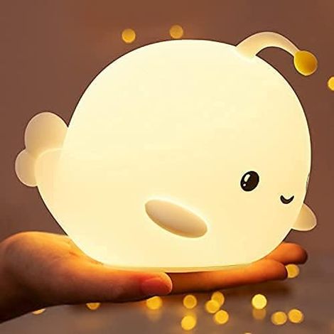 Veilleuse bébé mignonne en silicone souple, 7 couleurs changeantes, contrôle USB