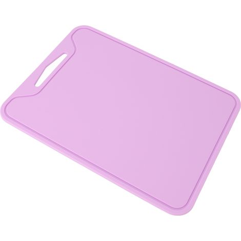 Tagliere in silicone, portatile, antiscivolo, lavabile in lavastoviglie, ideale per cucinare, campeggiare e fare picnic, colore viola. (1/5)