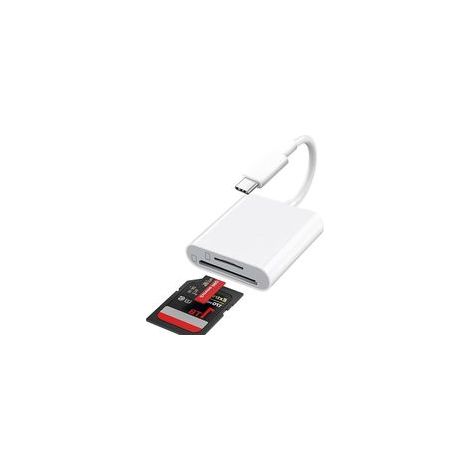 Lecteur de Carte SD USB C, Adaptateur Micro SD vers Type C, Adaptateur Carte de Caméra SD, Lecteur de Carte Mémoire Externes pour iPhone 17/16/15, MacBook, iPad Pro/Air, Samsung Galaxy, Android (1/5)