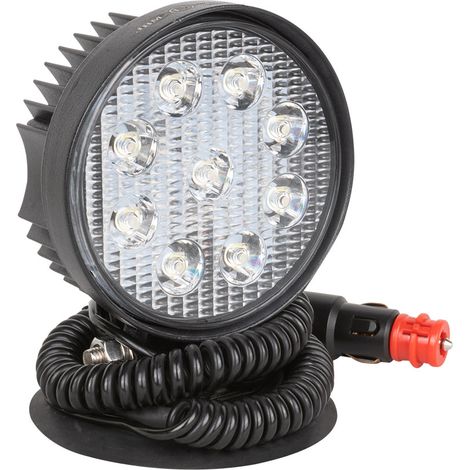 Lampe de travail LED ronde 3W – Luminosité 1450 lumens – Multi-tension 10-30V – IP68 – Corps en aluminium – JBM52569