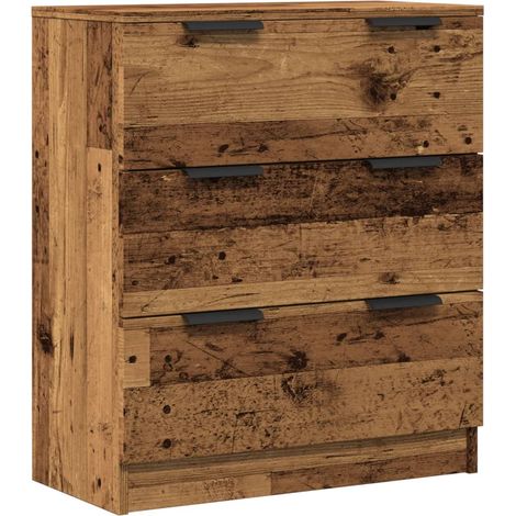 Aparador buffet cómoda mueble mueble de almacenaje organizador cocina salón salón madera vieja 60 x 30 x 70 cm madera contrachapada marrón 020036602