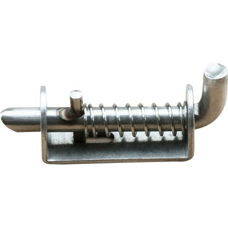 2er-Pack federbelastetes Mini-Stiftschloss aus Edelstahl – 5-Zoll-Riegelriegel aus 304-Metall, verstärktes, industriell geschweißtes Federschloss für Haustierkäfige