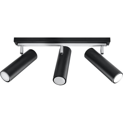 Regleta Zani negro, 3 luces (1/5)