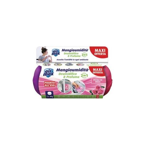 AIRMAX BI-PACK MINI KIT ASSORBIUMIDITA' DEO USA E GETTA- - gr.40 ciascuno - 6 pezzi AIRMAX