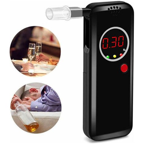 Alcootest Electronique Ethylotest Numérique,Alcoomètre et testeur d'alcoolémie Portable avec Ecran LCD d'Affichage,Alcotest Haute Sensibilit avec 12 Embouchures (1/5)