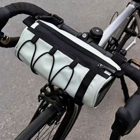 Générique Sac à vélo, Sac à ossature à vélo - Sac de Guidon de Poche de Rangement,Organisateur de Stockage Portable imperméable, Sac à bandoulière (1/5)