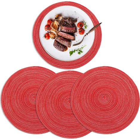 Tapis De Table Ronde - En Coton Doux - Lavable En Machine - Pour Table Ronde Rectangulaire Ou Ovale - Intérieur Extérieur - 1 Pièce (1/5)