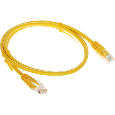 Câble de brassage RJ45/1.0 jaune 1,0 m Conotech (1/2)