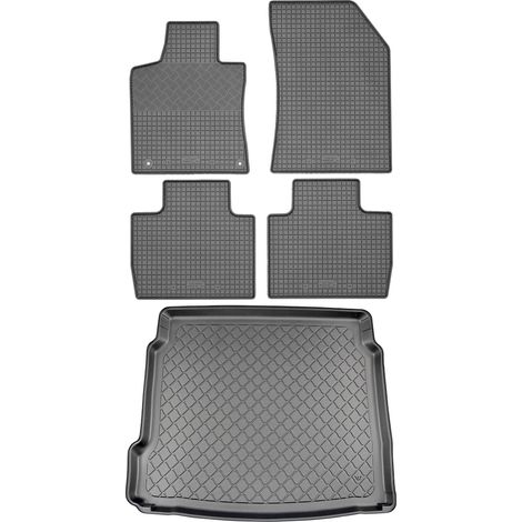 Peugeot 508 II / 508 II Hybrid Sedán (4 puertas) desde noviembre de 2018. Juego de alfombrillas de goma para coche y alfombrilla para maletero. (1/5)