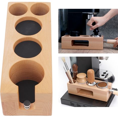 Base pour tasseur à café, poignée pour machine à café, rangement pour accessoires, siège pour tasseur, distributeur de poudre, coussin et support (petite taille)