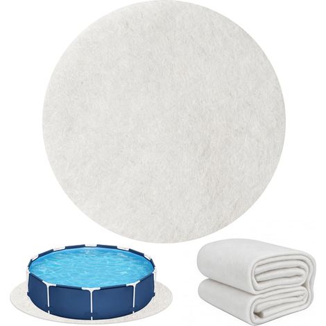 Tapis de bain à remous gonflable, tapis de sol pour jacuzzi, tapis de protection pour piscine hors sol, tapis de sol pliable, accessoires de piscine portables (rond de 2,5 m) (1/5)