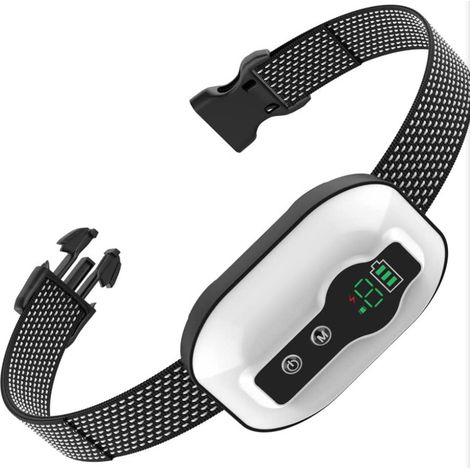 Collier intelligent anti-aboiements pour animaux de compagnie, choc électrique réglable, vibration ultrasonique, dispositif automatique de prévention des aboiements. (1/3)