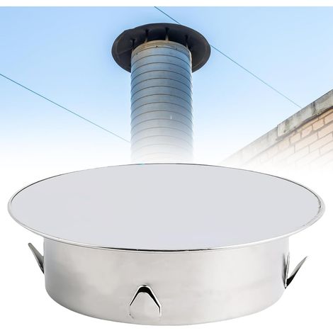 Couvre-tuyau de cheminée, couvercle de tuyau de poêle ø180 mm, capuchon de tuyau de cheminée, couvercle de tuyau de fumée en acier inoxydable, couvercle de tuyau de poêle en acier inoxydable (1/5)
