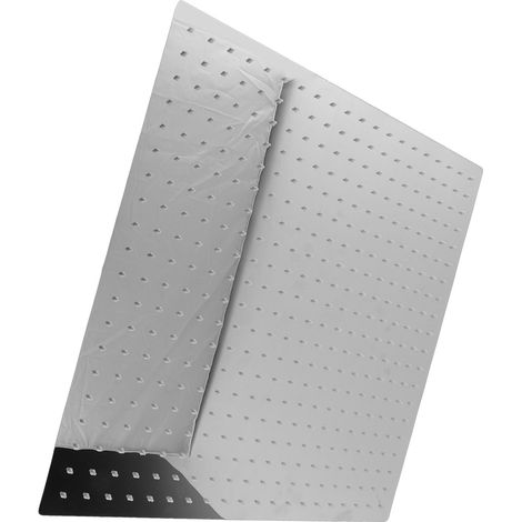 Pommeau de douche carré 20" en inox effet pluie design contemporain pour salle de bain plafond (1/5)