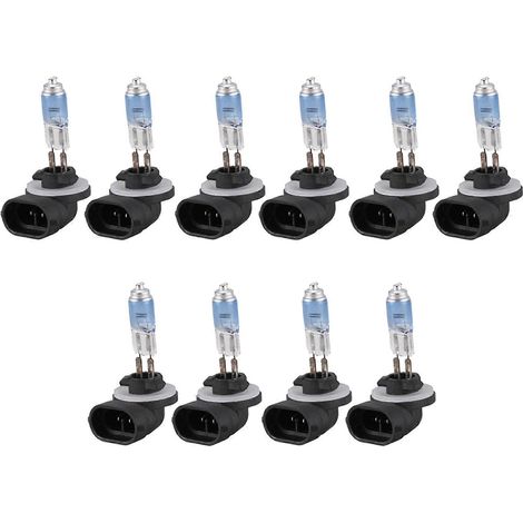 Lot de 10 ampoules halogènes antibrouillard super blanches 881 100 W CC 12 V pour voiture (1/5)