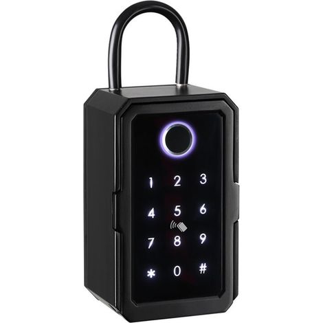 Petit coffre-fort TTLOCK/Tuya empreinte digitale Smart Key Lock Box coffres-forts IP65 étanche mot de passe téléphone contrôle mural clés coffre-fort stockage serrure boîte(Tuya version) (1/5)