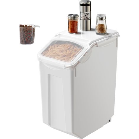 Mophorn Contenedor para almacenar arroz, 20 l/4,5 galones, hermético, con ruedas, paquete de 1 (1/5)