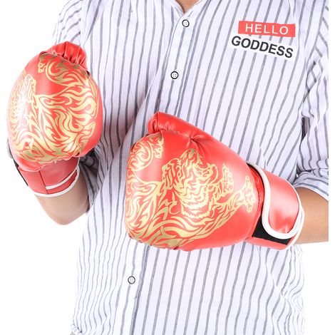 Gants de Boxe Enfants Rouge - Entraînement Taekwondo et Arts Martiaux