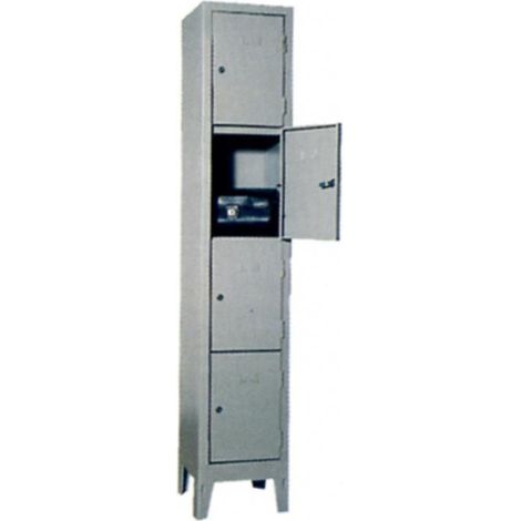 Armadio metallo acciaio portaborse 4 vani 36x50x180 cm