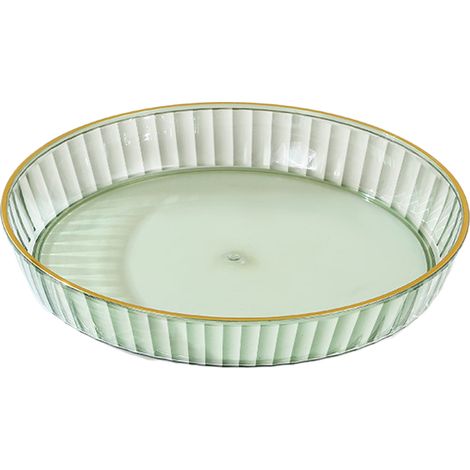 Plateau Rond Transparent - Pour Accessoires Parfums Bijoux ou Snacks - Diamètre 30 cm - En Plastique Acrylique - Idéal Salon Salle De Bain Cuisine Bureau - 1 Pièce (1/5)