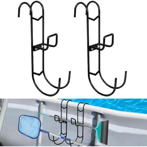 Pool Hook Set, 2pcs Pool Accessories Storage Box, Metal Pool Hook, Telescopic Pole Hooks, Brushes, Garden Tools. MUMU (1/4)