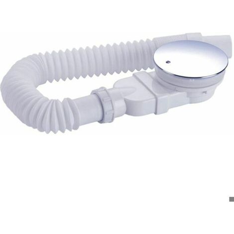 90-mm-Duschablauf, extra flach, Ablaufloch für Duschwanne, Siphon mit Geruchsbekämpfungssystem, Haarsieb, Schlauch
