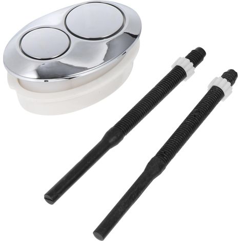 Bouton de Chasse D'eau Noir Ovale Abs pour Réservoir de Toilettes (1/5)