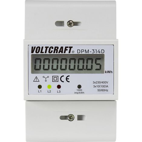VOLTCRAFT DPM-314D DPM-314D Drehstromzähler digital 100 A MID-konform: Nein 1 St.