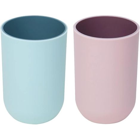 Gobelet Brosse à Dent Enfant, Pot a Brosse a Dent, 2 Pièces Gobelet Brosse à Dent pour Voyage Camping Salle De Bains Rangement Accessoires De Salle De Bains (1/5)