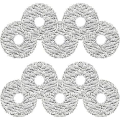 Lot de 10 Serpillères pour L10s Ultra Gen 2,L10 Ultra,L20 Ultra,L10s Pro Ultra Heat,Xiaomi X10+,compatible avec ECOVACS DEEBOT T30 Omni en Microfibre Douce,Lavable et Réutilisable Mop (1/5)