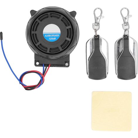 Motorrad-Sicherheitsalarmanlage Diebstahlsicherung 2 Fernbedienungen 12V Wasserdicht Universal für Motorräder (1/5)