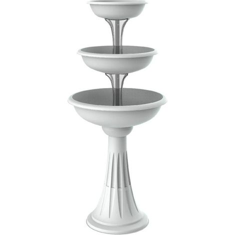 Frankystar – Jardinière verticale Trevy 3 bols en polypropylène – Capacité 29,2L – Encombrement 50x50x114cm – Design inspiré de fontaine romaine